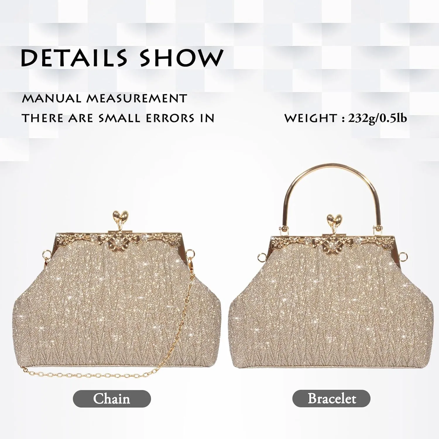 AOYUNHUI Clutch Purses for Women Evening Bags Rhinestone Bag for Wedding Prom Party