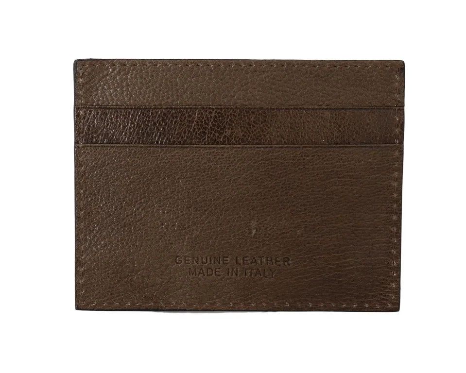 Billionaire Italian Couture Elegant Turtledove Leather Men's Men's Wallet