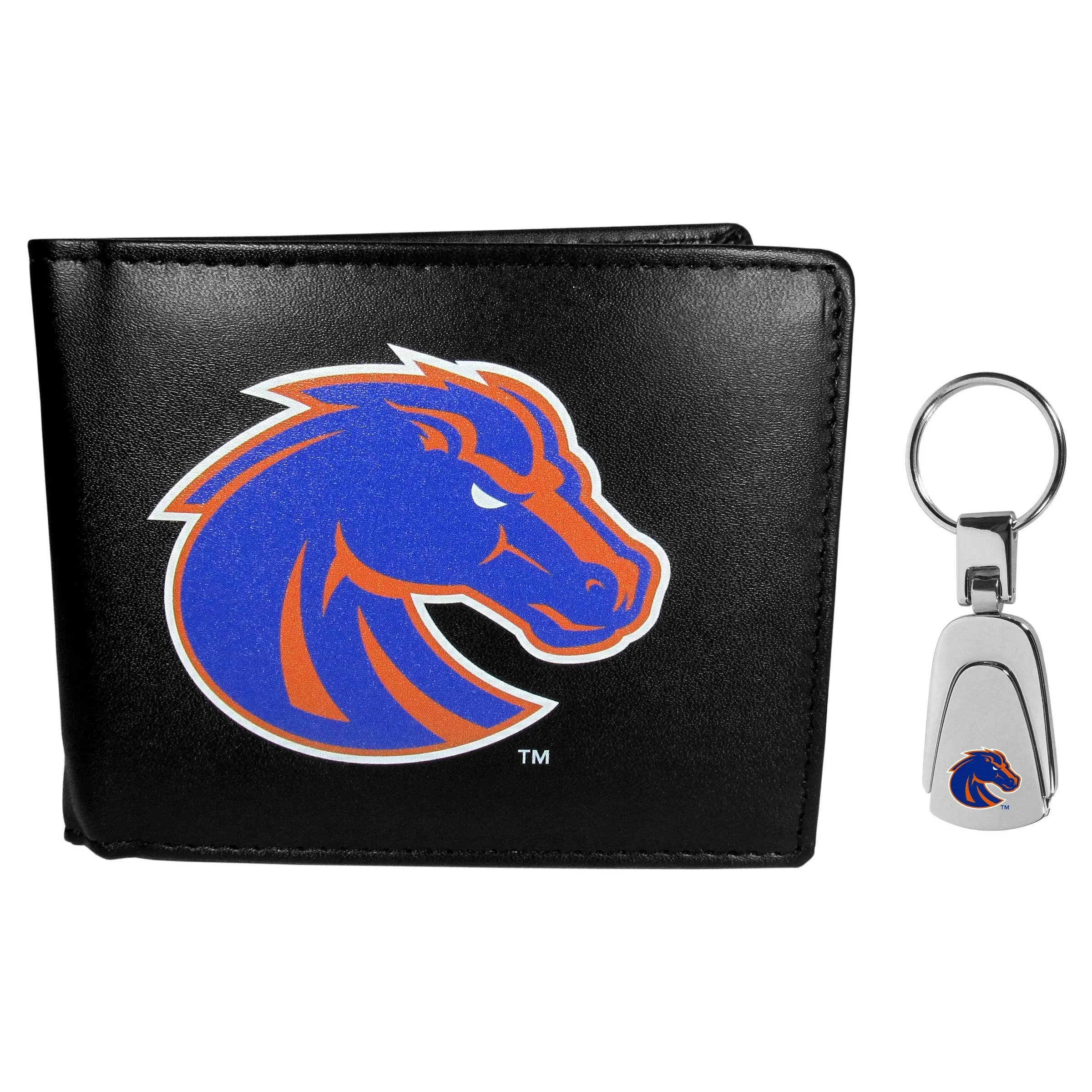 Boise St. Broncos Bi-fold Wallet & Steel Key Chain