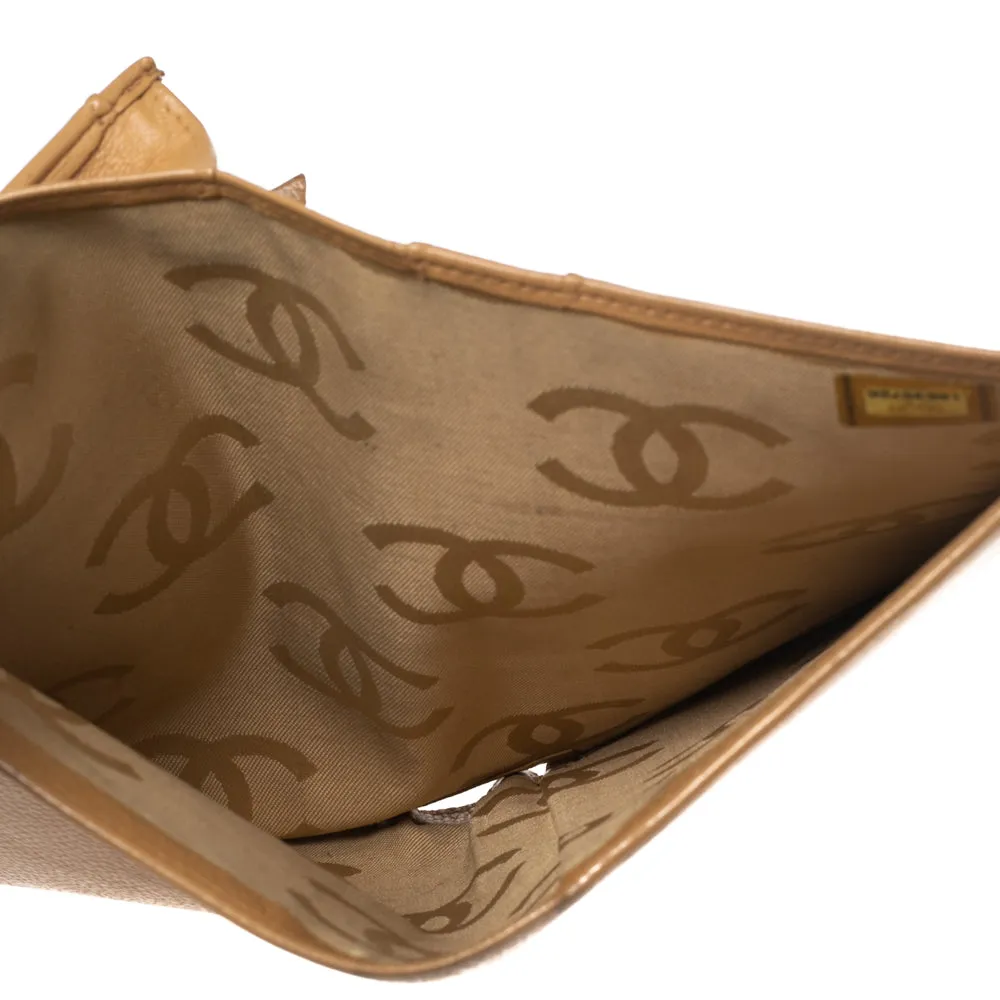 Chanel Beige Caviar Leather CC Cambon Wallet