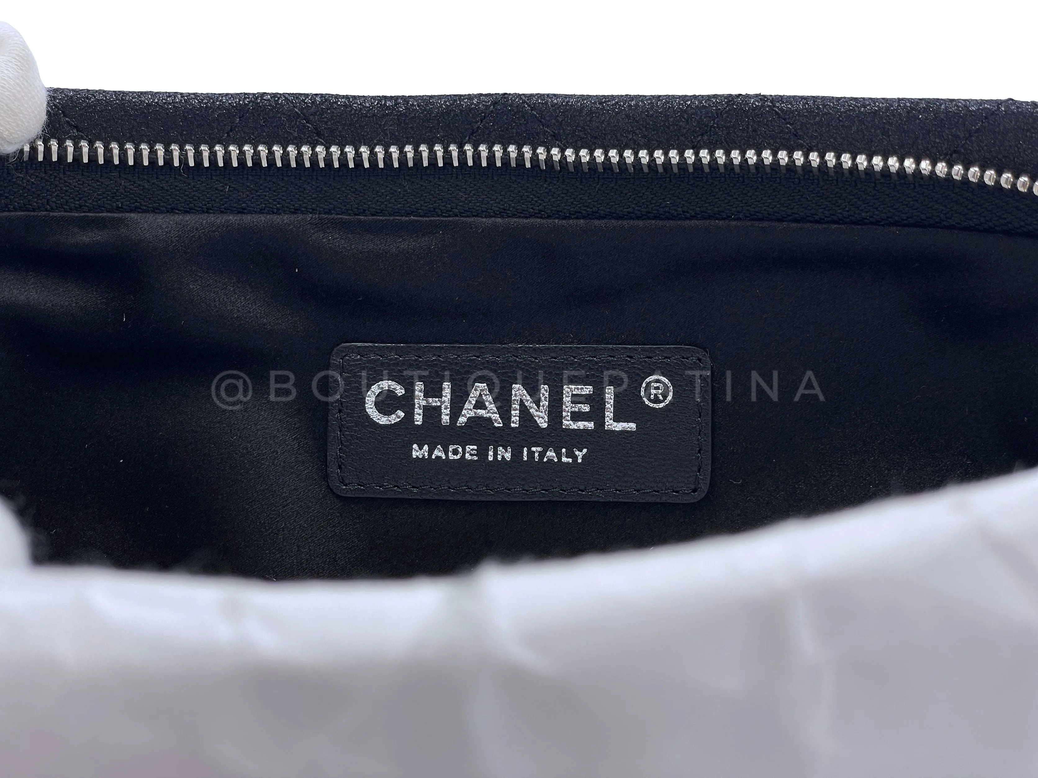 Chanel Crystal Clutch Bag 2018 Dripping Chains Logo O Case Limited