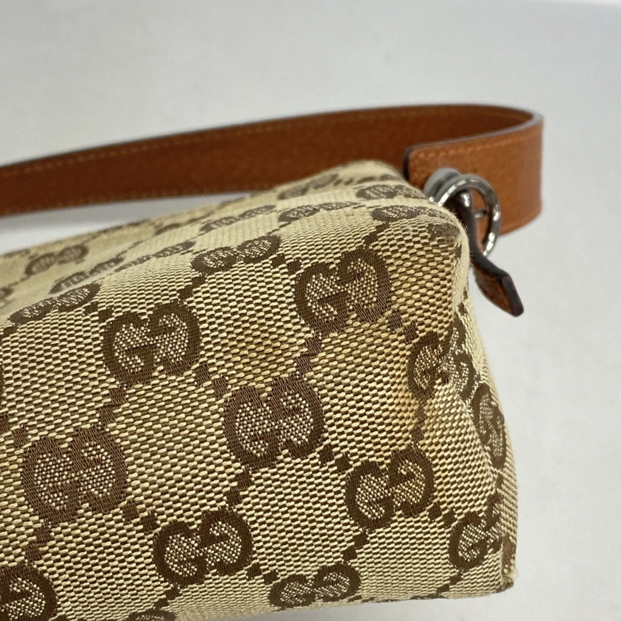 Gucci GG canvas Overall Canvas Brown Shoulder Purse Handbag