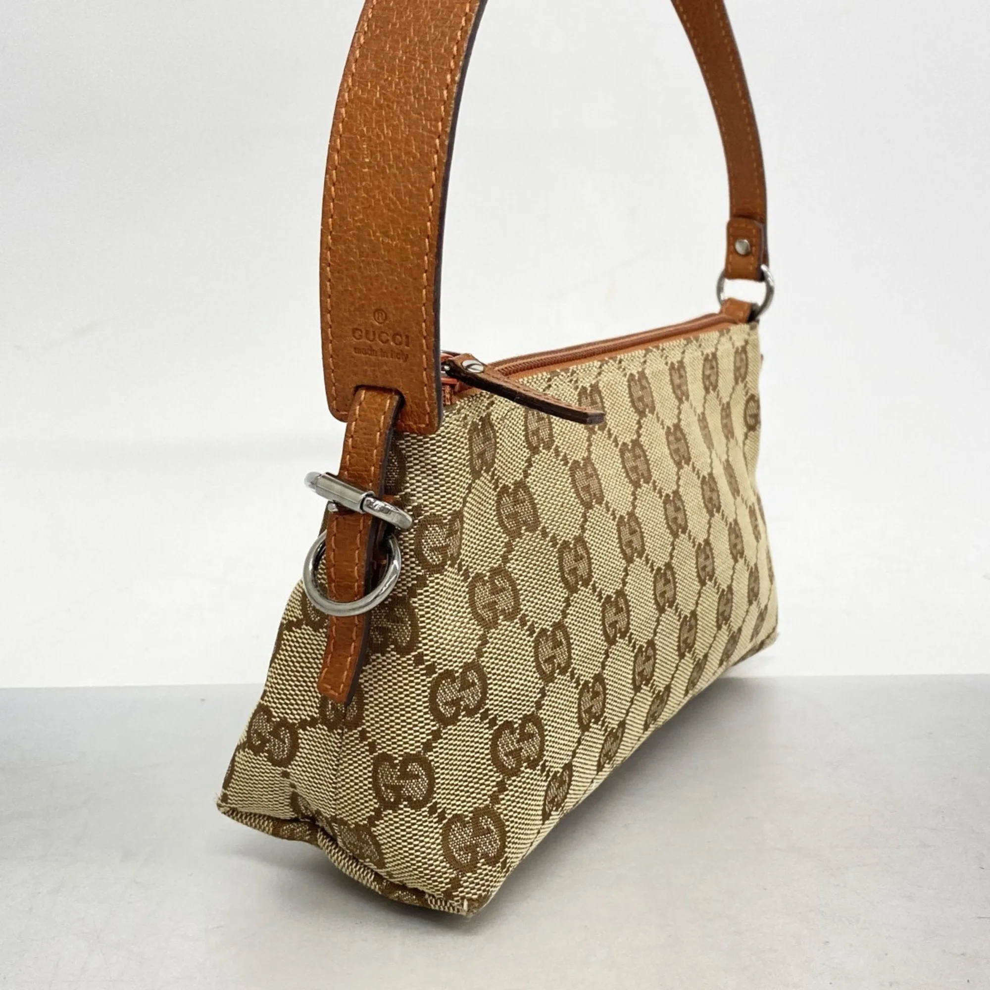 Gucci GG canvas Overall Canvas Brown Shoulder Purse Handbag