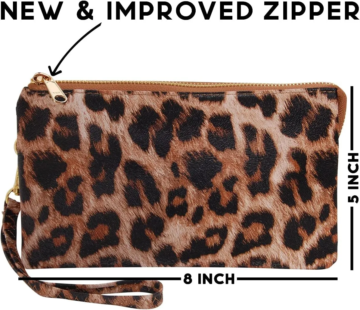 Humble Chic Vegan Leather Wristlet Purse for Women - Small Clutch Purse with Shoulder and Wrist Straps