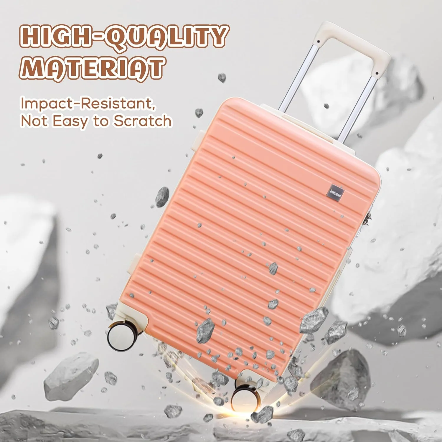 imiomo Carry on Luggage Sets,20 Inch Expandable Carry-on Suitcase with Spinner Wheels,Hard Shell Lightweight Rolling Travel Luggage with TSA Lock
