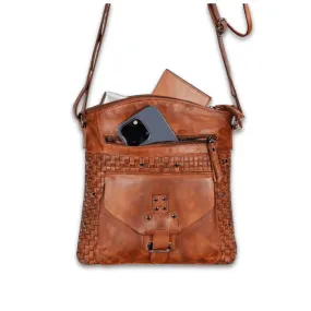 Leather Shoulder Bag - Cognac