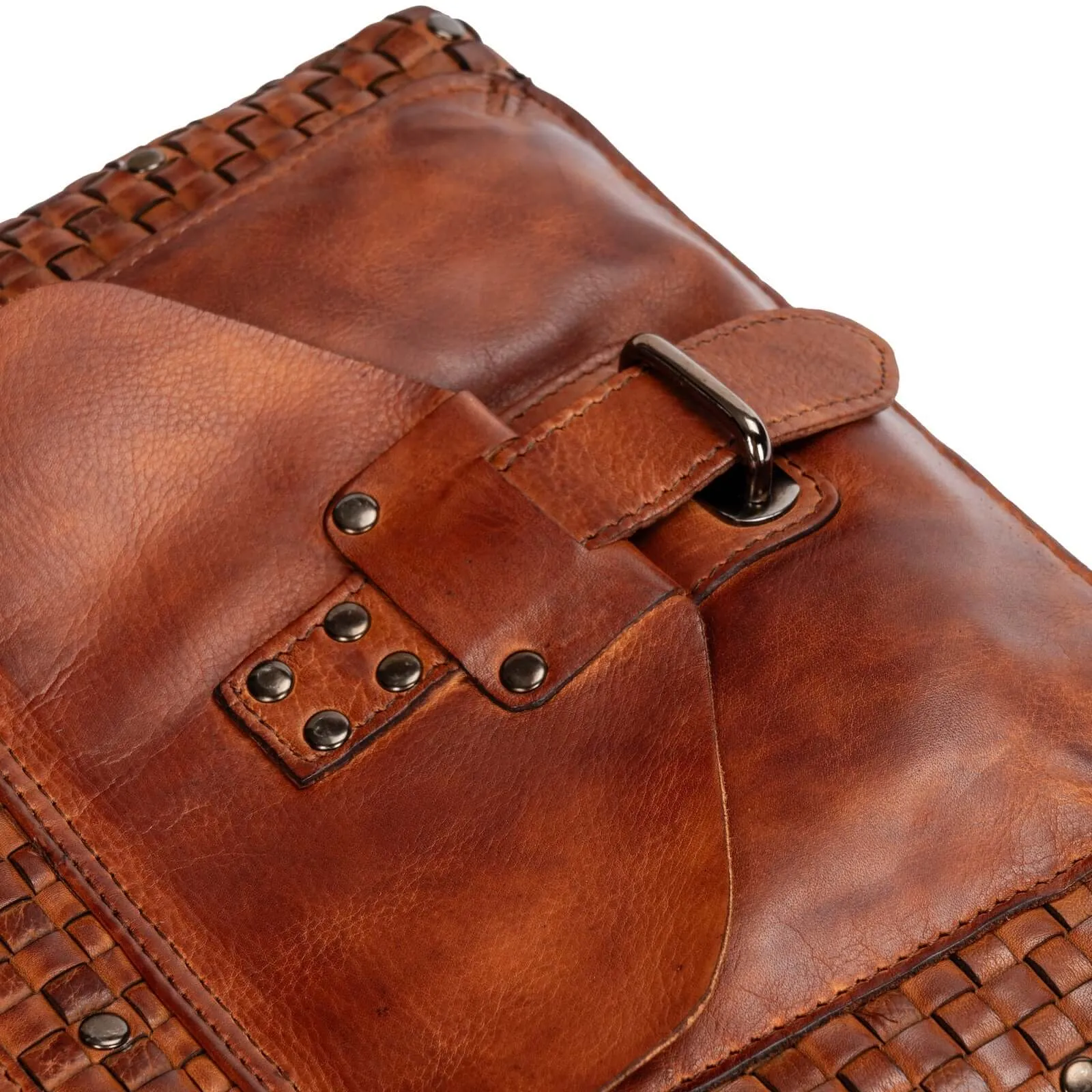 Leather Shoulder Bag - Cognac
