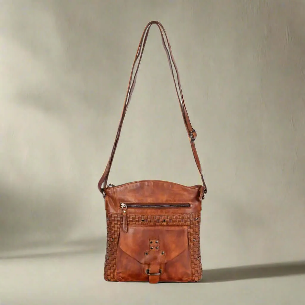 Leather Shoulder Bag - Cognac