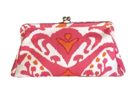 Pink Ikat Clutch