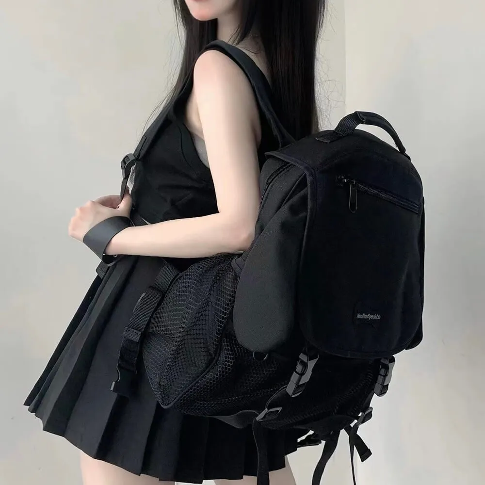 Puppy Ears Black Oxford Cloth School Bag