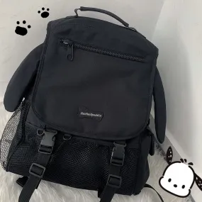 Puppy Ears Black Oxford Cloth School Bag