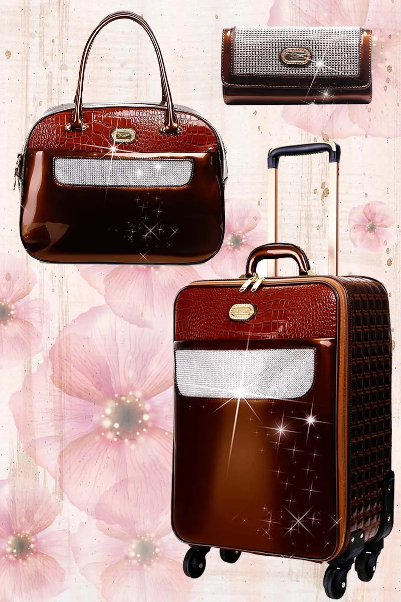 Sleek and Steady Signature 3 Pcs. Vegan Luggage Set