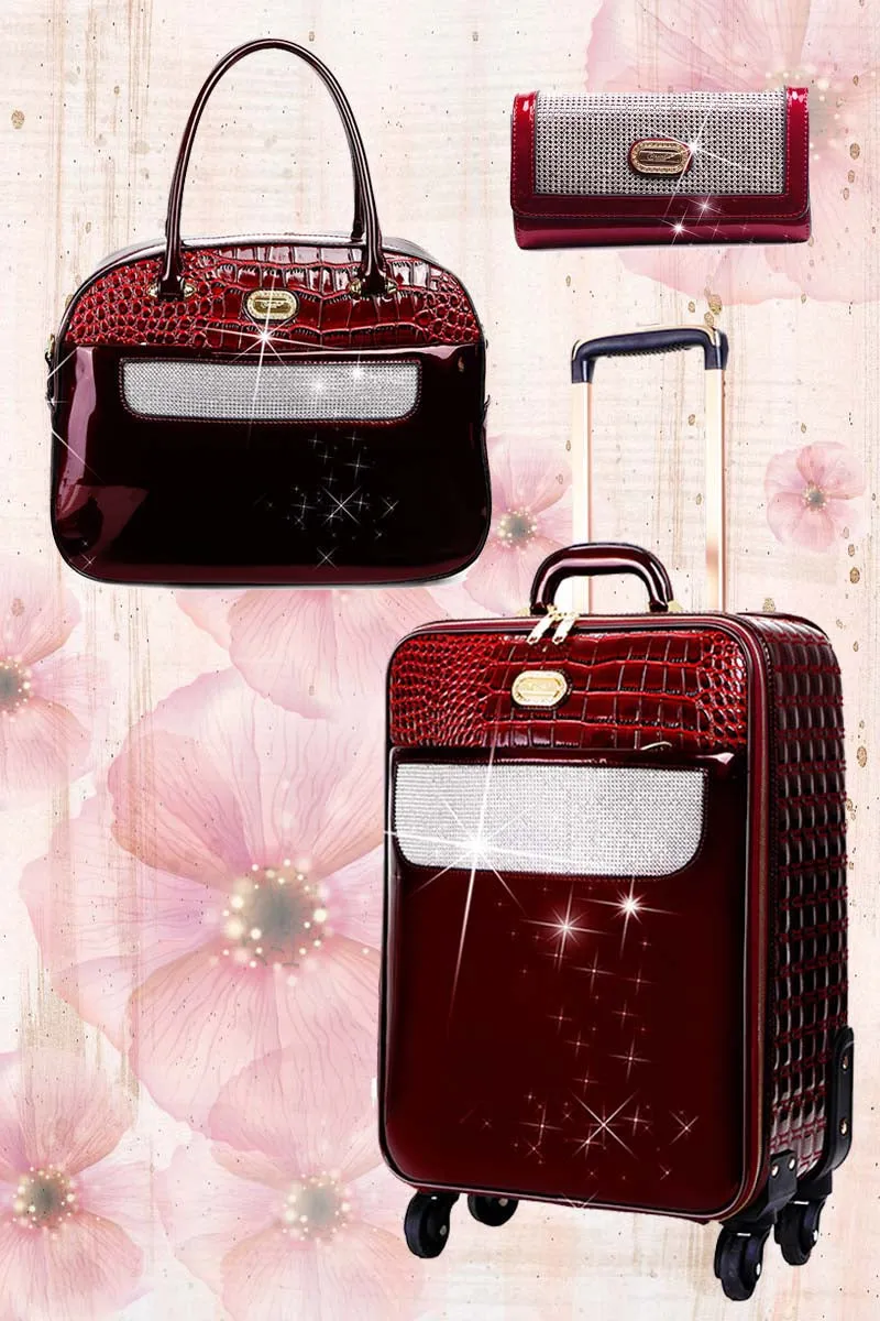 Sleek and Steady Signature 3 Pcs. Vegan Luggage Set