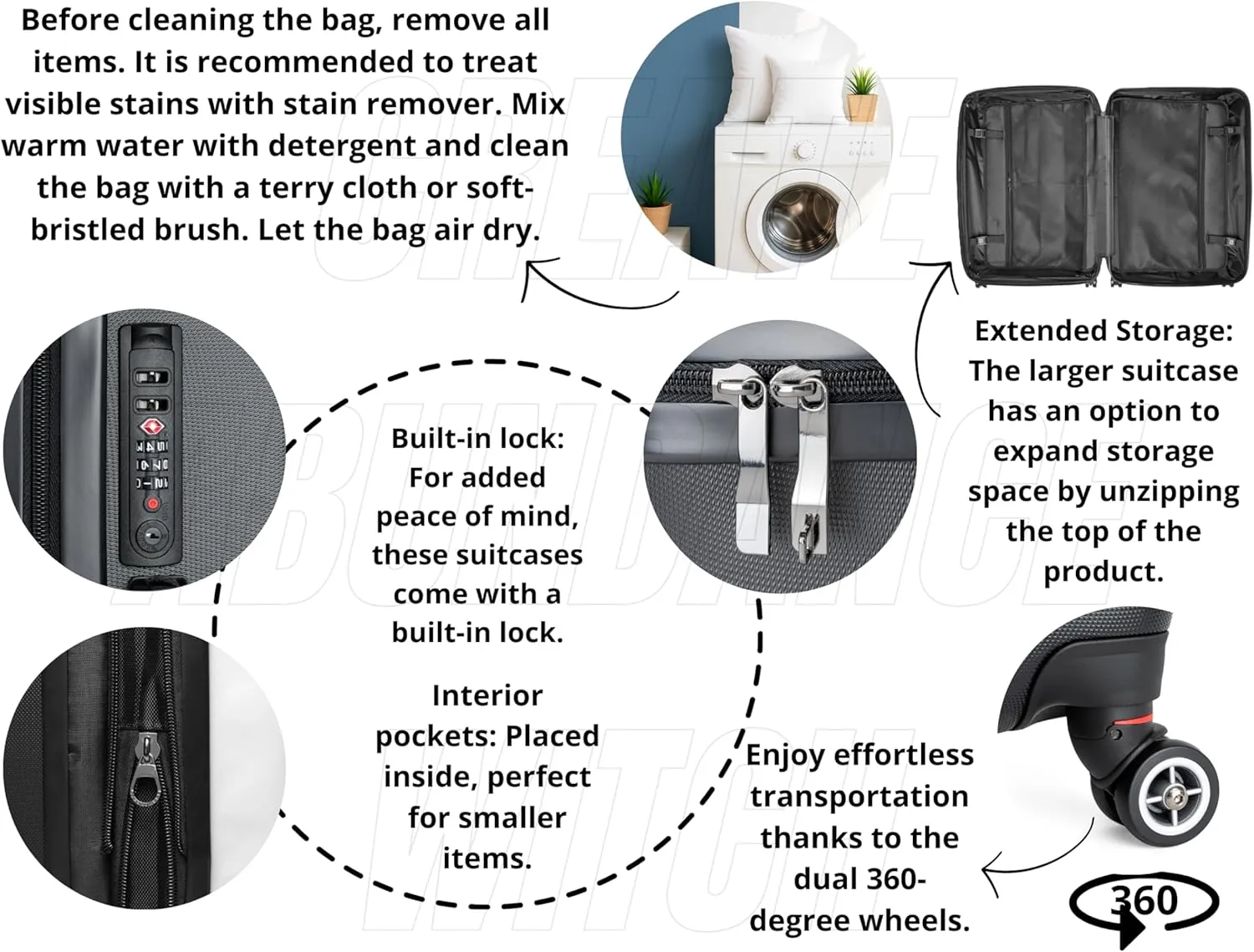 Spiritual Travel Suitcase with 360 Wheels  Owl and Dreamcatcher Design | Hardside Carry-On Luggage, Sizes 20", 24", 29", Polycarbonate and Durable ABS (Small)