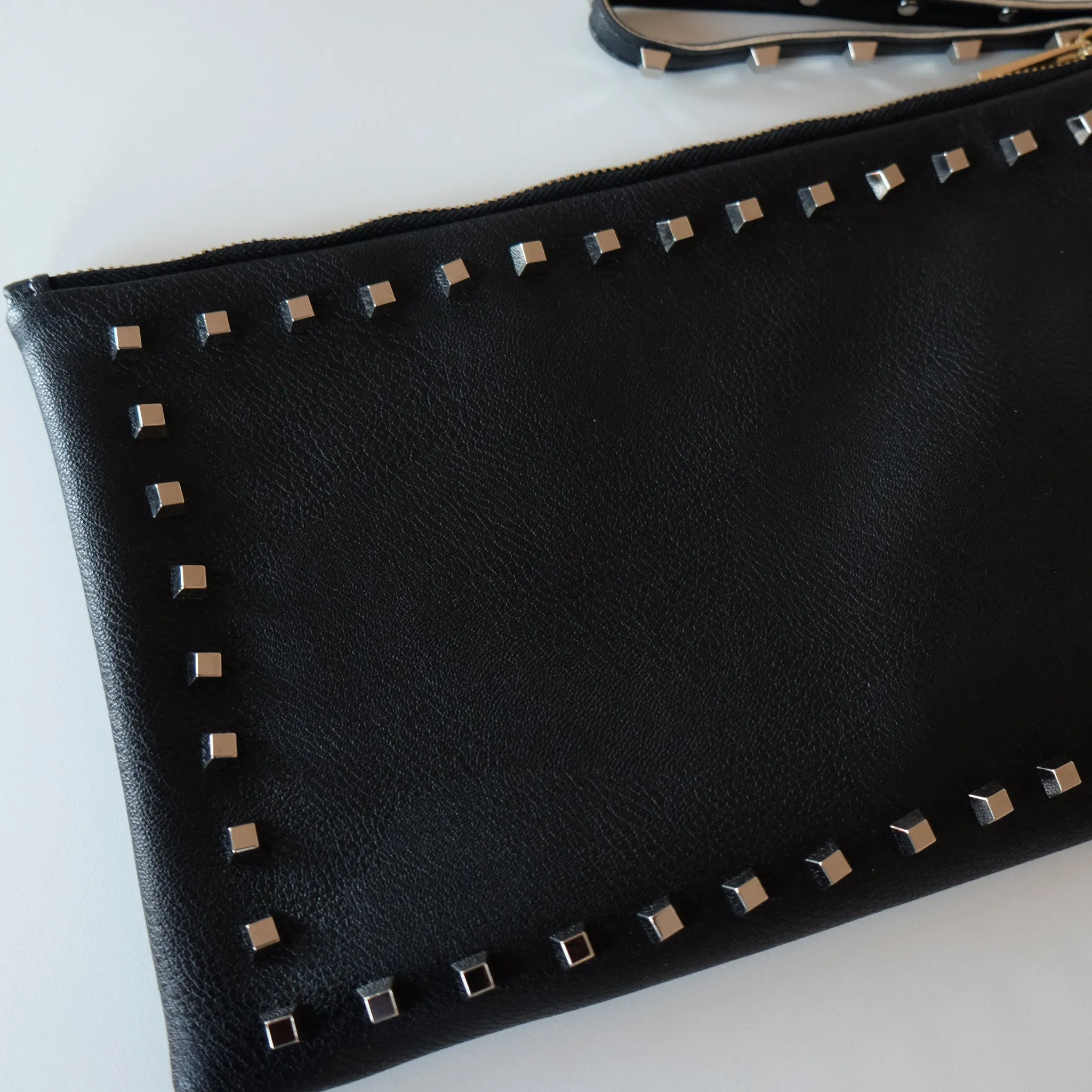 Tino Studded Black Clutch