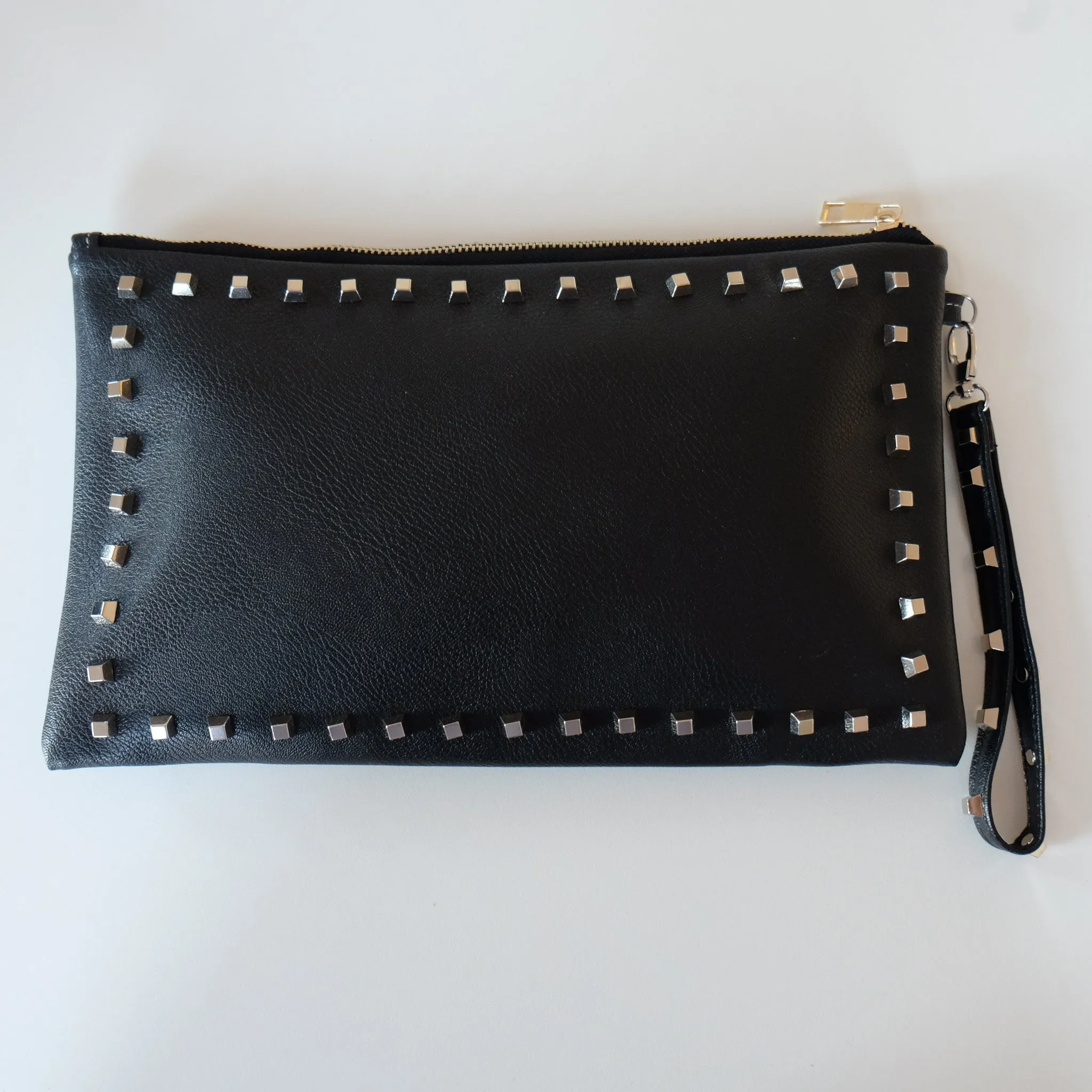 Tino Studded Black Clutch
