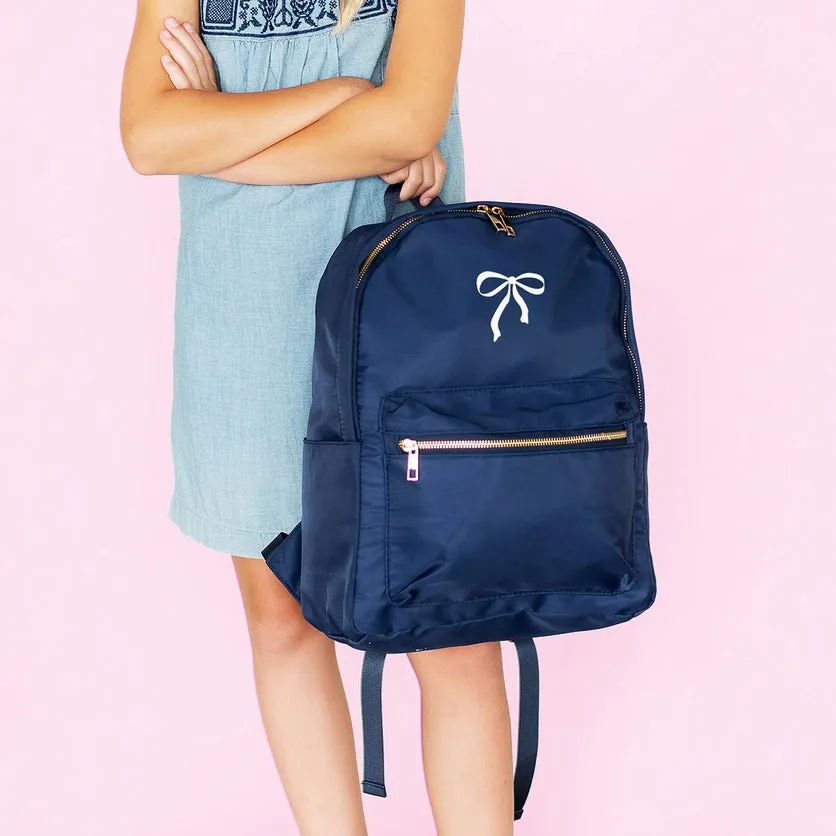 Viv & Lou Embroidered Bow Charlie Backpack